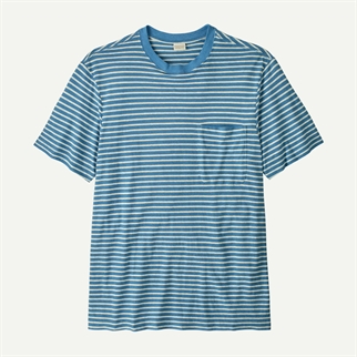Patagonia Mens Trail Harbor Pocket Tee shore blue
